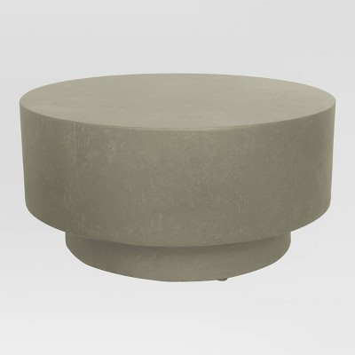 32" Arbon Coffee Table Gray - Threshold™ designed with Studio McGee: Round Pedestal Base, No Assembly Required | Target