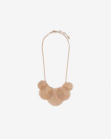 Rope Filigree Metal Disc Drop Necklace | Express