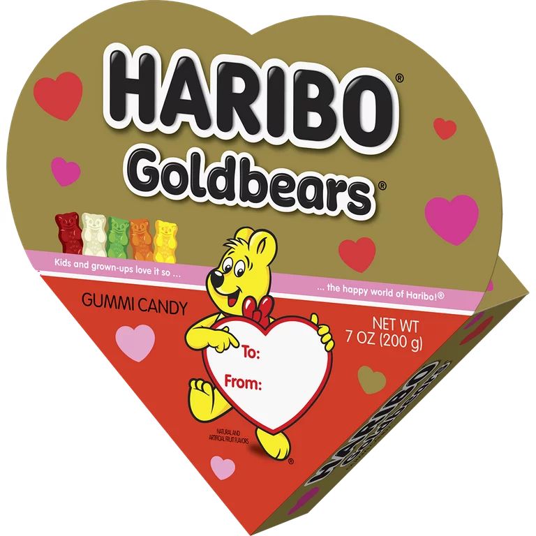 Haribo Goldbears Valentine Heart Box with Gummi Candy 7oz | Walmart (US)