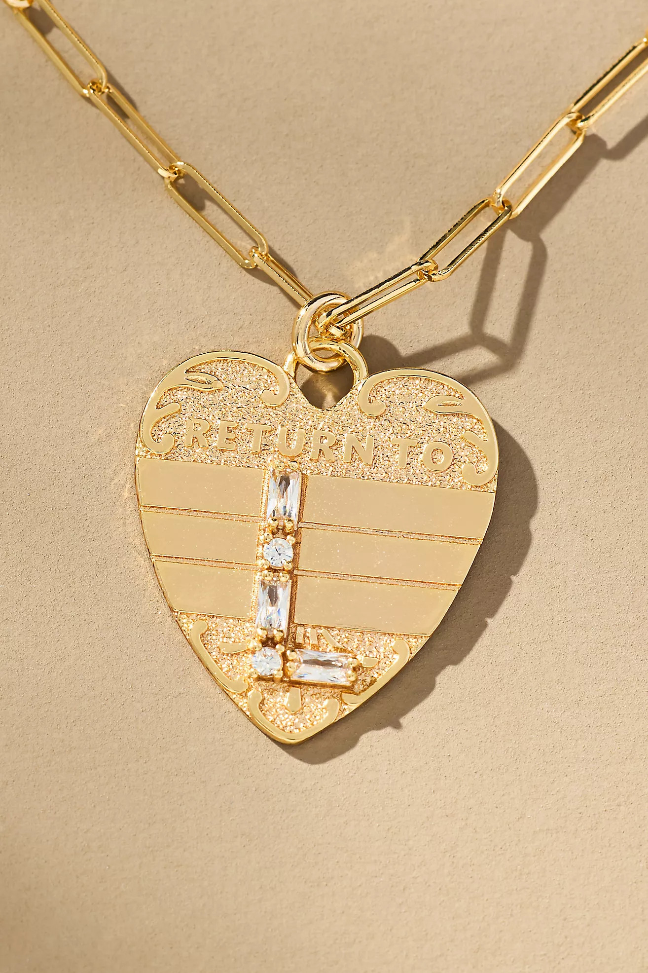 Monogram Heart Charm Necklace | Anthropologie (US)