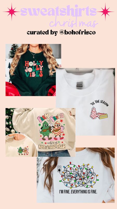 Christmas sweatshirts on Etsy! So many cute festive designs on Etsy - supporting small businesses! 

#LTKHoliday #LTKSeasonal #LTKfindsunder50