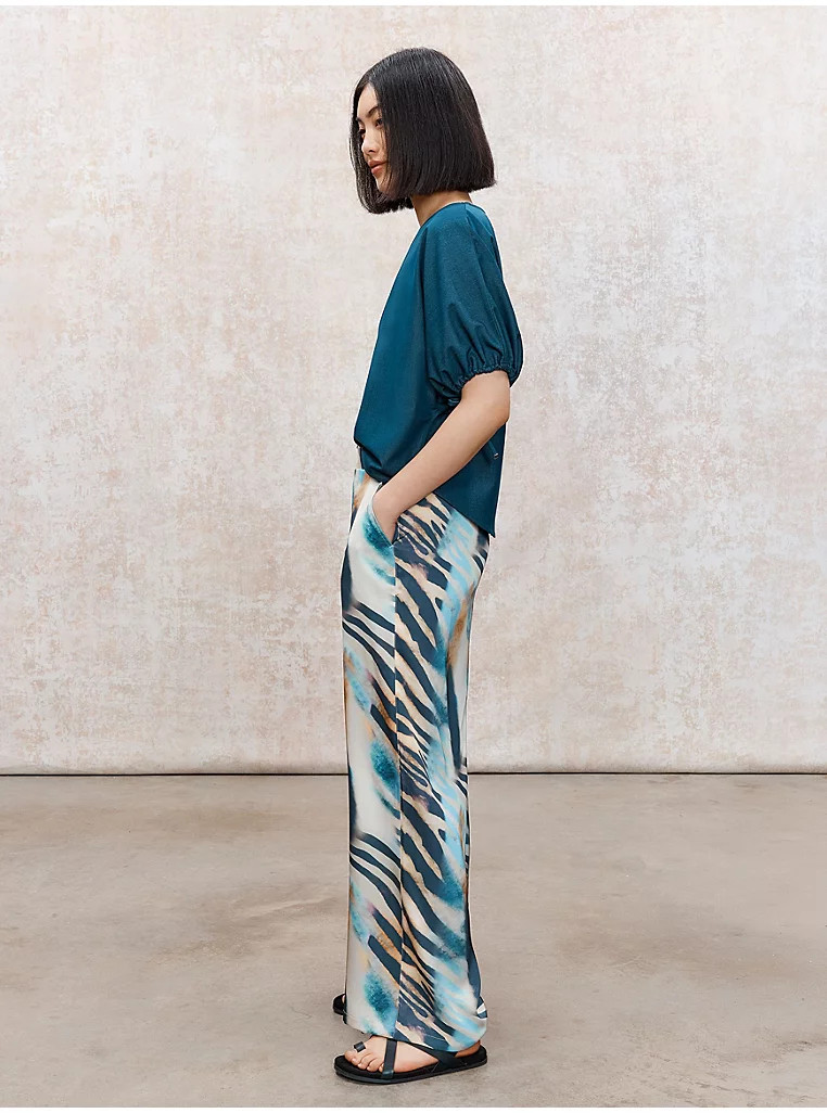 Studio Edit Tiger Print Wide Leg Trousers | George
