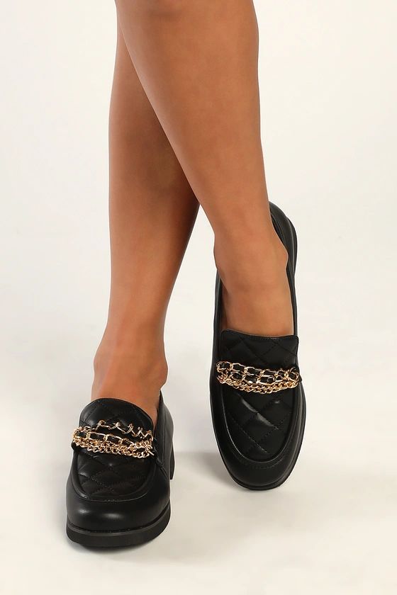 Trinitie Black Flatform Loafers | Lulus (US)