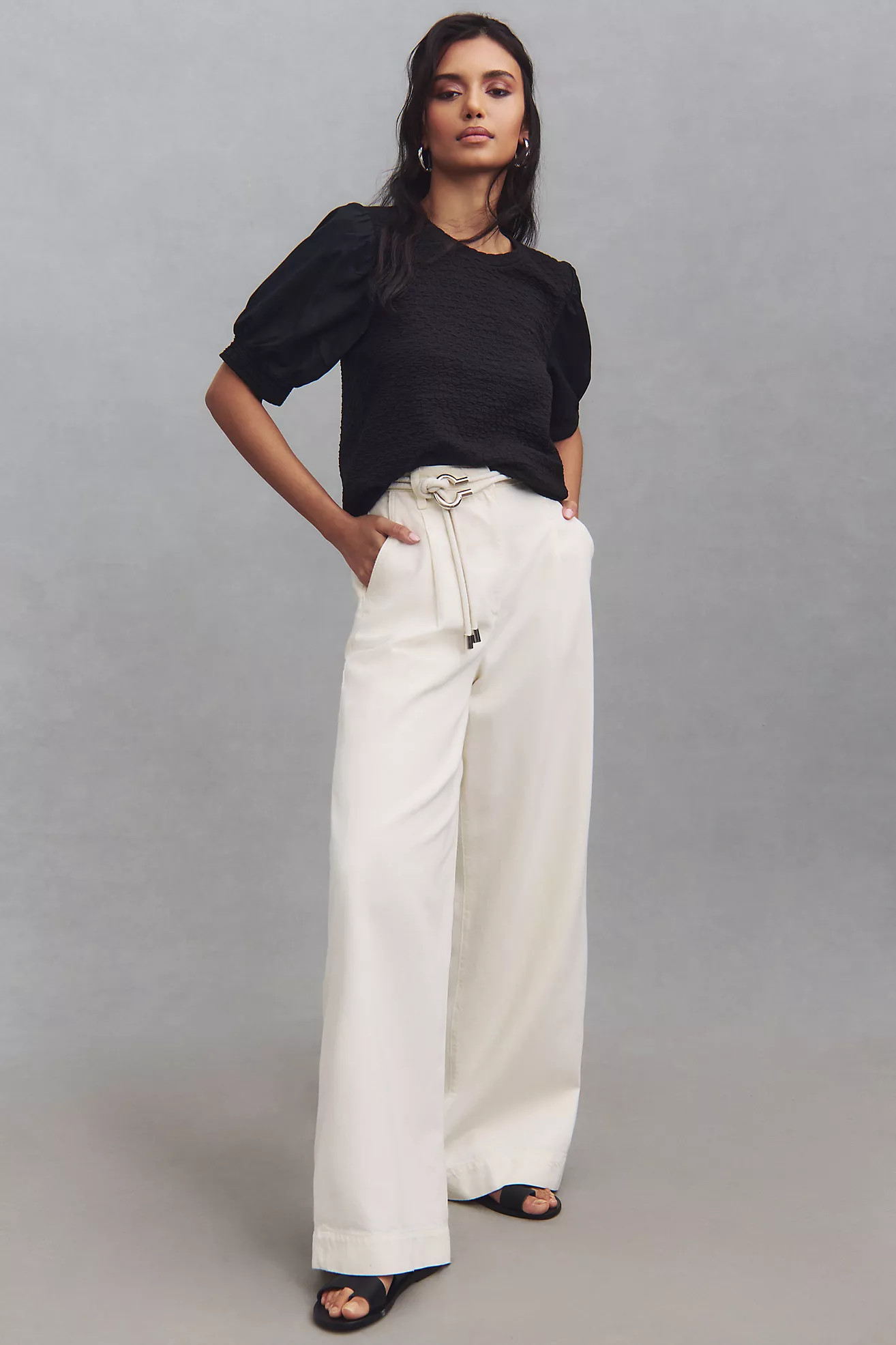 Porridge Puff-Sleeve Pullover Top | Anthropologie (US)