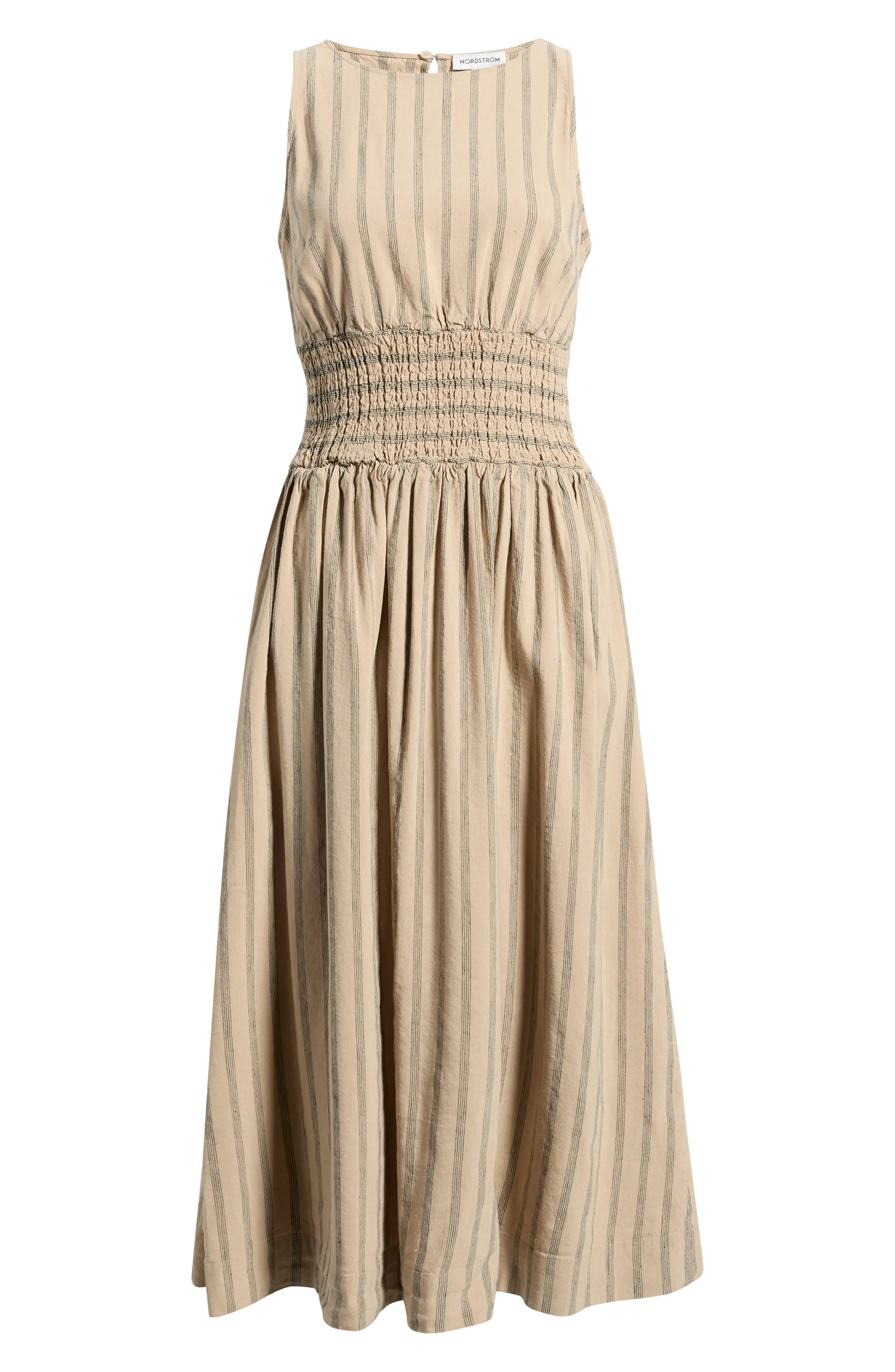 Smocked Waist Midi Dress (Women) | Nordstrom | Nordstrom