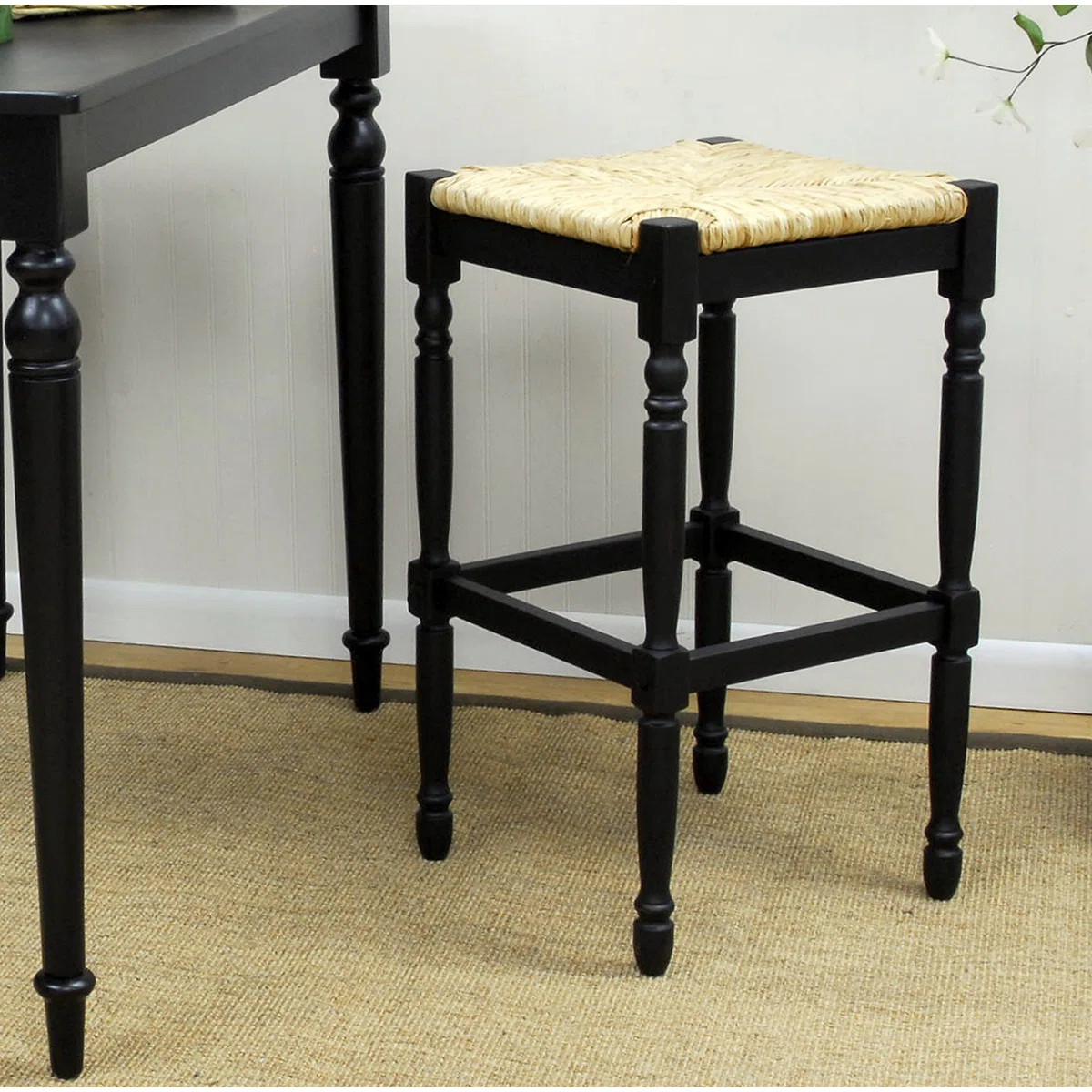 Chiem Counter Stool with Solid Wood Frame | Wayfair North America