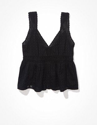 AE V-Neck Babydoll Tank Top | American Eagle Outfitters (US & CA)