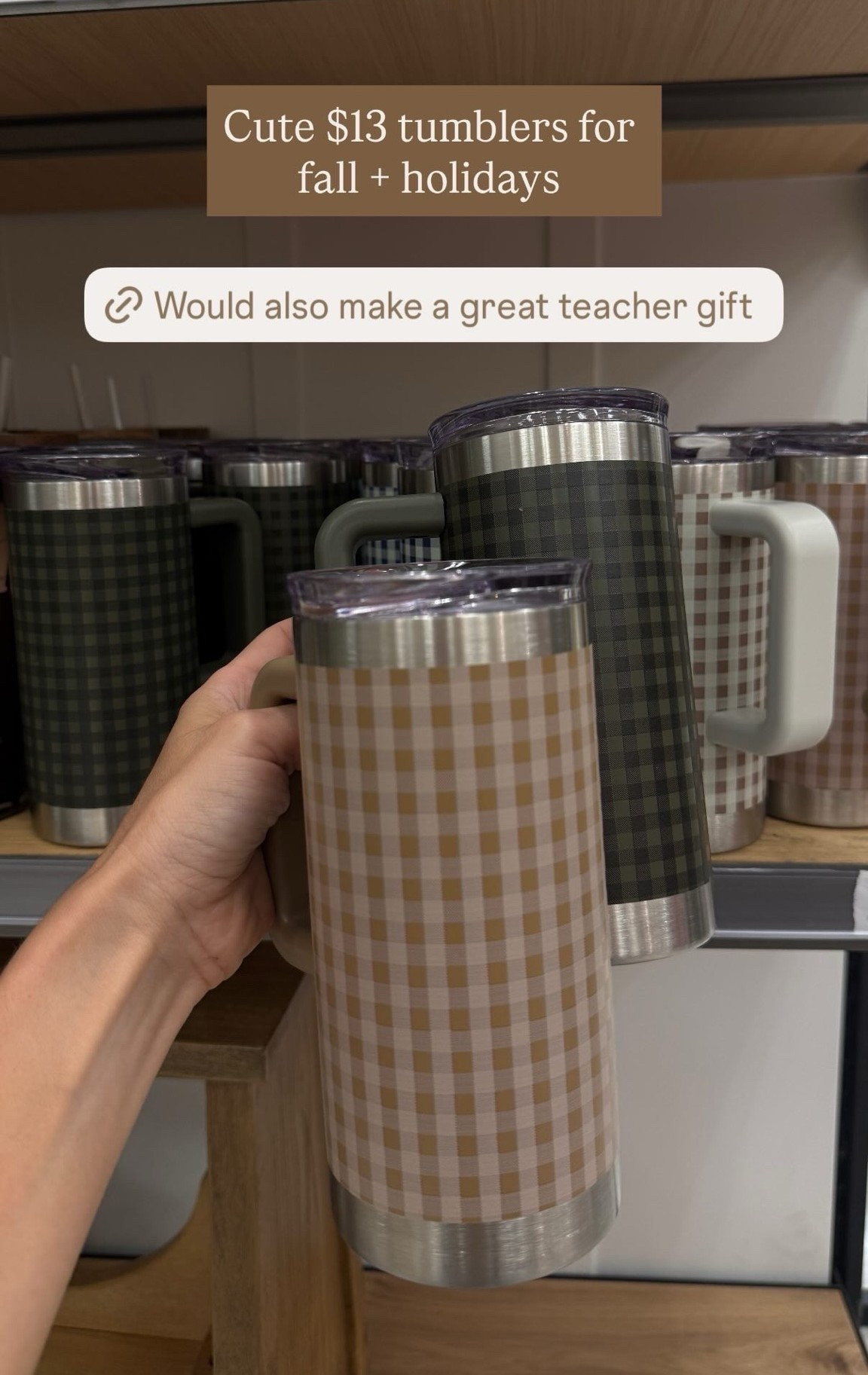 New gingham tumblers from Hearth & Hand at Target! Love these for fall/holidays 🍁

#LTKHome