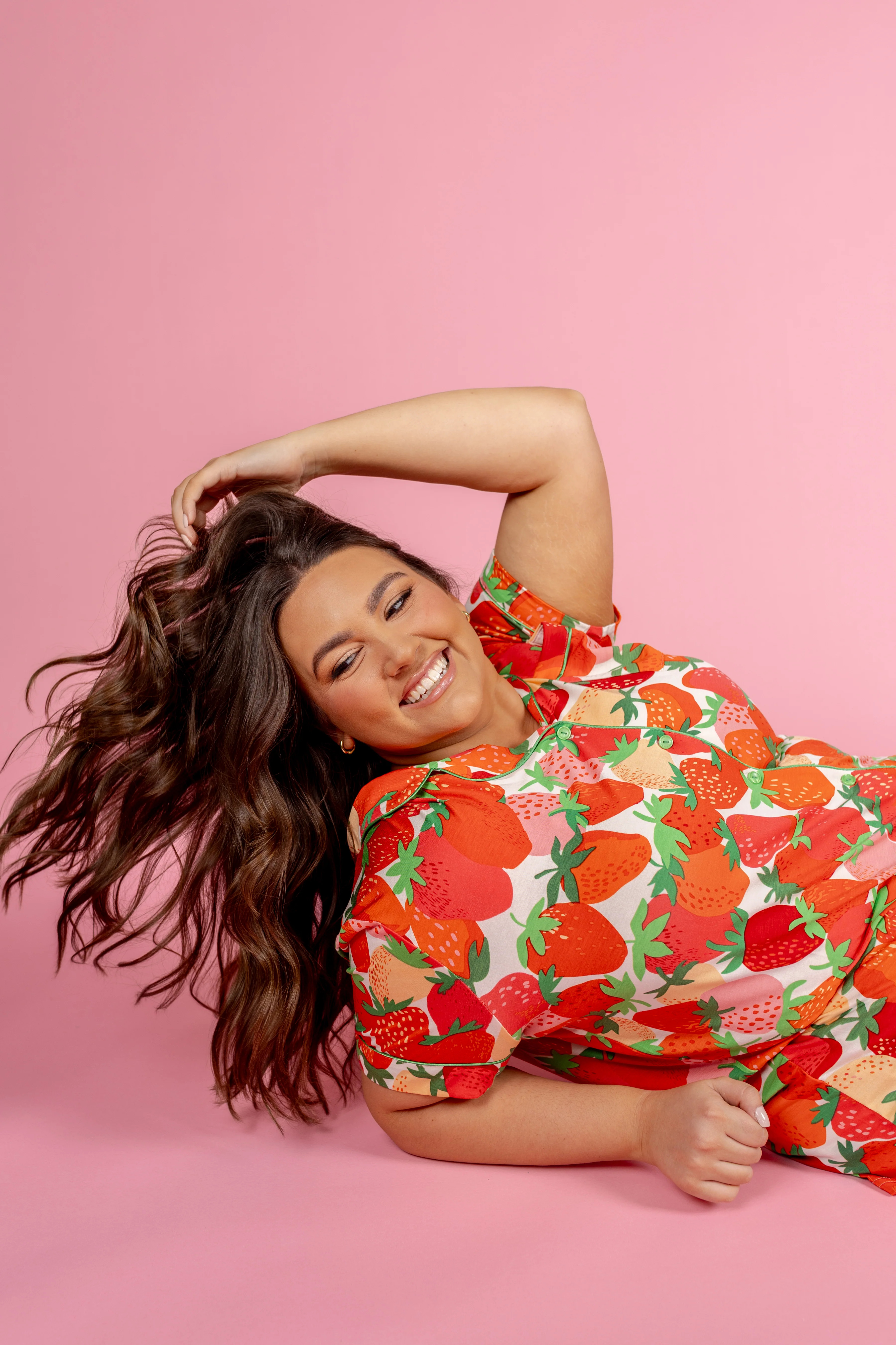 Wild Strawberries Short Sleeve & Short Pajama Set | In My Sundays