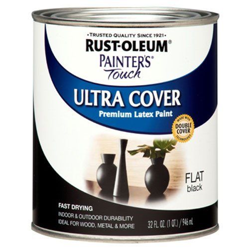 Rust-Oleum 1976502 Painters Touch Latex, 1-Quart, Flat Black | Amazon (US)