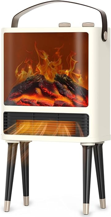 Fireplace Space Heater for Indoor Use, 1500W Freestanding Electric Heater with Realistic 3D LED F... | Amazon (US)