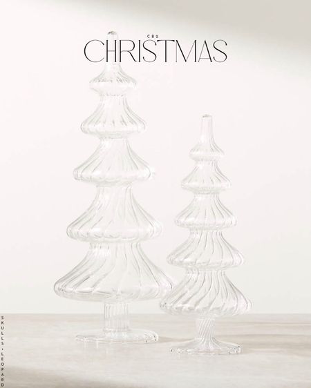 Clara clear glass decorative Christmas trees, cb2 Christmas, LTK Christmas 

#LTKSeasonal #LTKHoliday #LTKhome