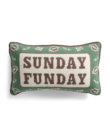 9x15 Sunday Funday Needlepoint Pillow | TJ Maxx