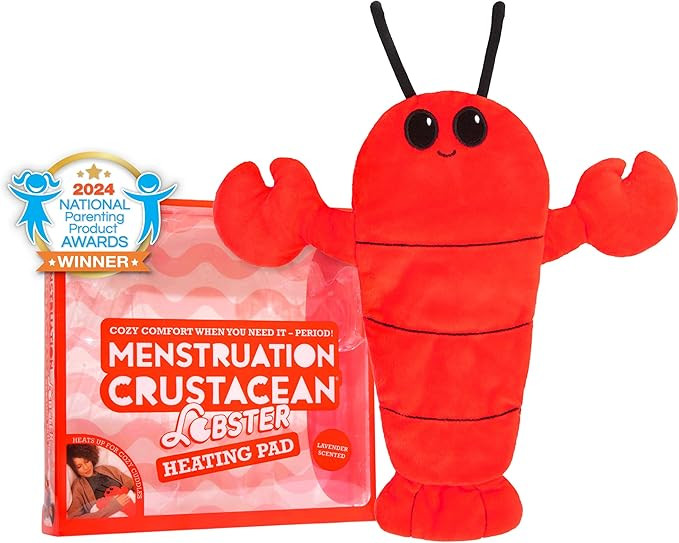 Menstruation Crustacean Lobster – The Original Viral Cuddly & Cute Plush Lavender Scented Heati... | Amazon (US)