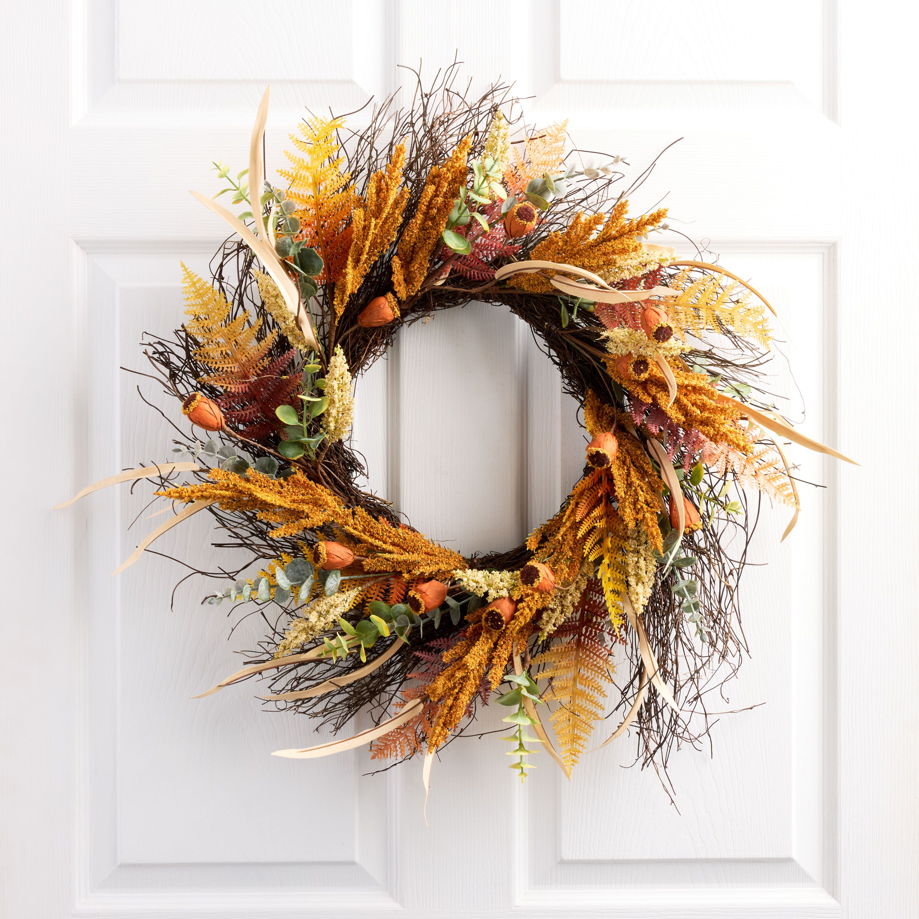 Faux Fall Blossoms Wreath | World Market