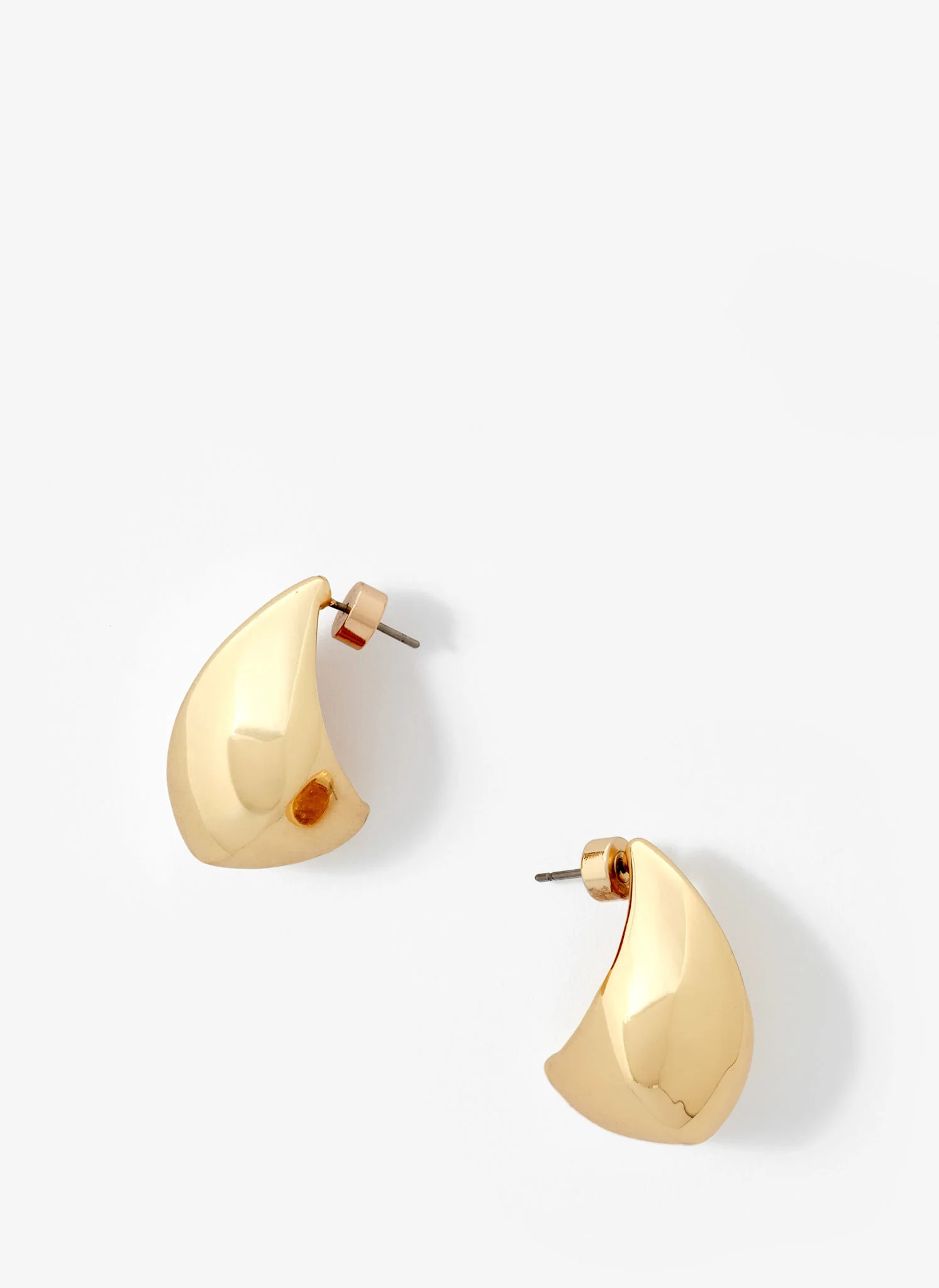 Gold Tone Statement Teardrop Earrings | Mint Velvet