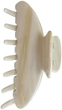 The OideGuiing Durable Acetate Hair Clips - 4-Inch Creme Claw Clips for Fine and Thick Hair (Crem... | Amazon (US)