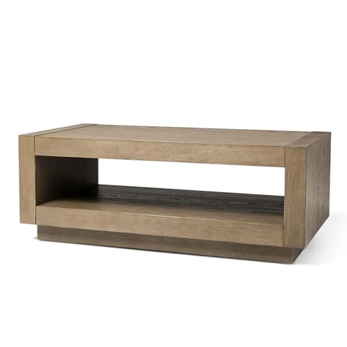 Maven Lane Artemis Large 2 Tier Contemporary Rectangle Wooden Center Coffee Table with Shelf Stor... | Amazon (US)