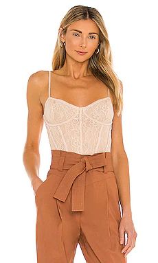 AFRM Cora Bodysuit in Shifting Sand from Revolve.com | Revolve Clothing (Global)