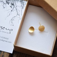 Gold Stud Earrings, Studs, Everyday Round Earrings | Etsy (US)