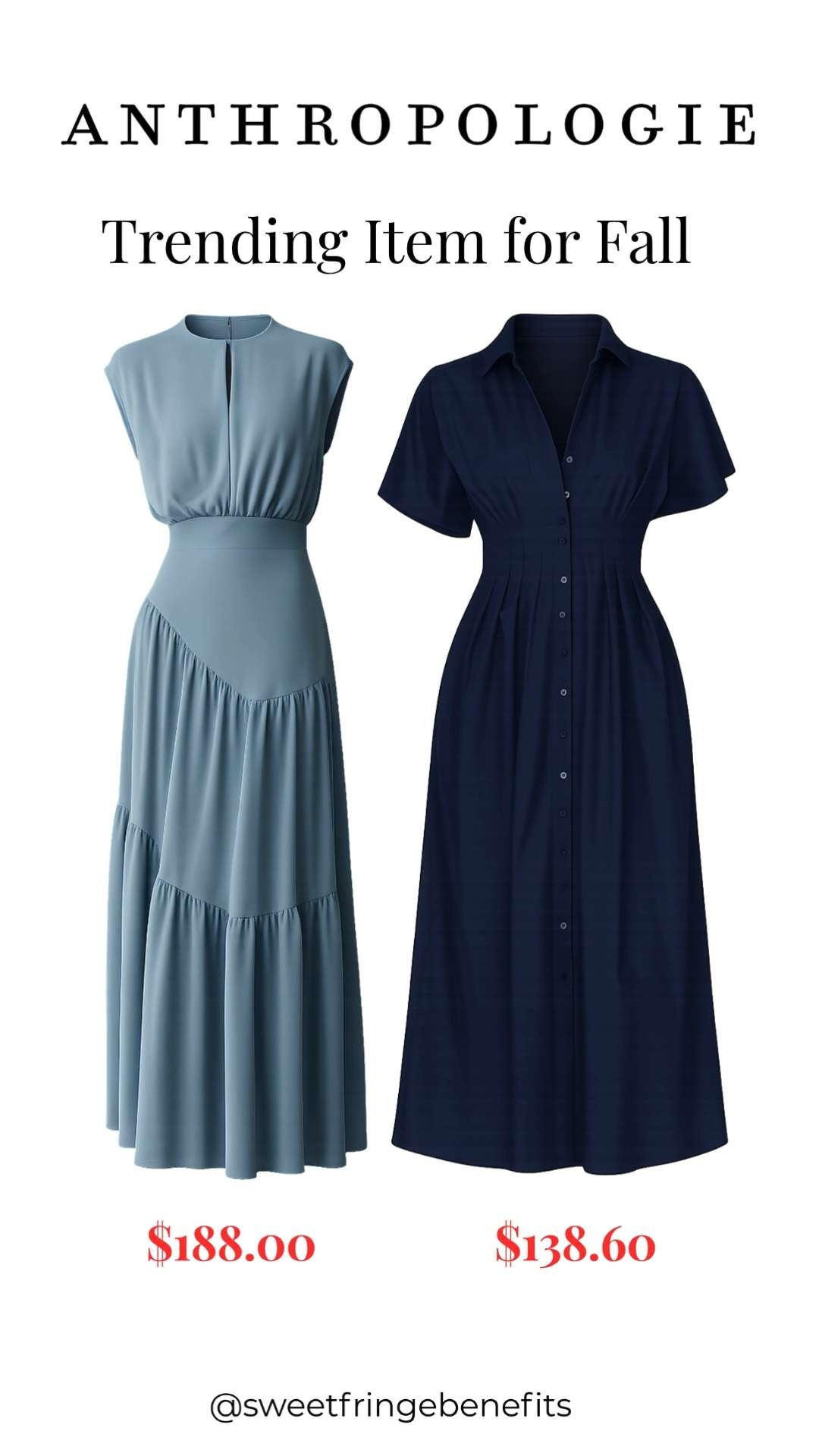 These Anthropologie dresses are two of my favorite trending styles for fall! Whether you love the elegant waisted maxi dress or the flattering shirt dress, both are timeless pieces you'll wear now and easily transition into cooler weather with a blazer, cardigan, or boots.

💡 LTK MADE EASY
❤️ Heart = Support my posts!
🔖 Save = Get sale & restock alerts
📋 Lists = Keep favorites organized
📲 Share = Send lists and products to a friend. Hello, Christmas List!
💬 Comment = Ask me anything about what I'm wearing.:-) 

 #LTKSeasonal #LTKActive #LTKOver40