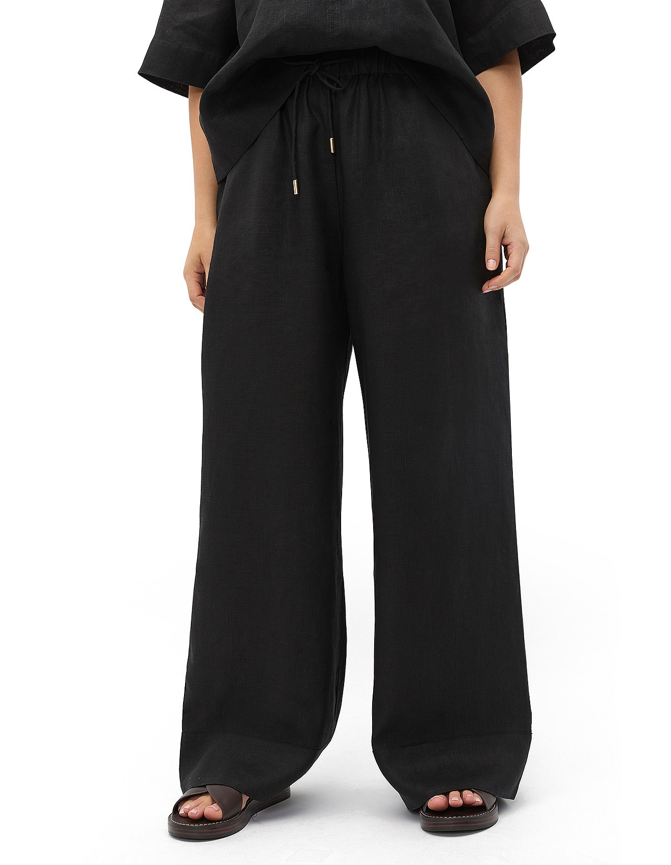 CORE LINEN CASUAL TIE PANT | David Jones (Australia & New Zealand)