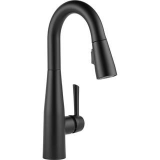 Delta Essa Single-Handle Bar Faucet with MagnaTite Docking in Matte Black 9913-BL-DST - The Home ... | The Home Depot