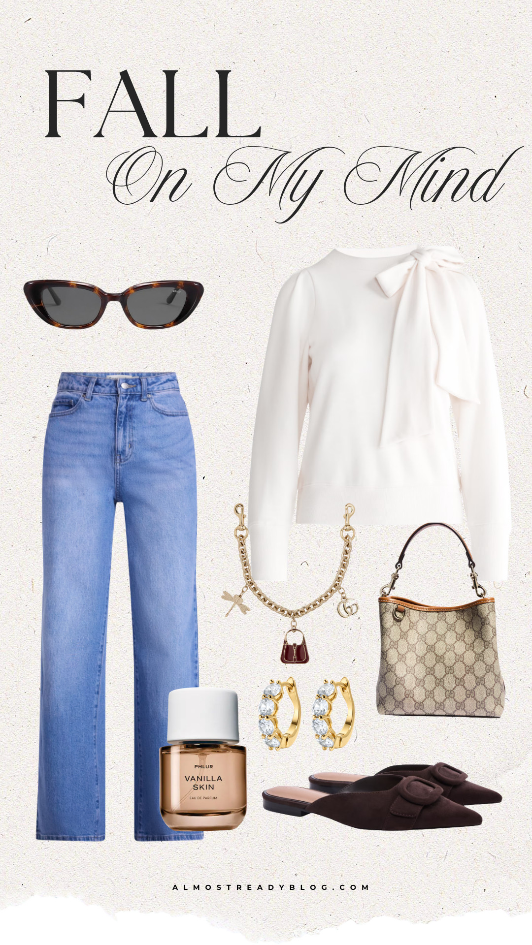 Fall outfit inspiration featuring a chic bow detail sweater, wide leg jeans, designer inspired accessories, gold jewelry, and stylish suede flats.

fall outfit ideas, casual fall outfits, chic everyday style, bow detail sweater, wide leg jeans, suede ballet flats, designer handbags, gold jewelry, fall accessories, effortless fall fashion 

 #LTKootd #LTKOver40