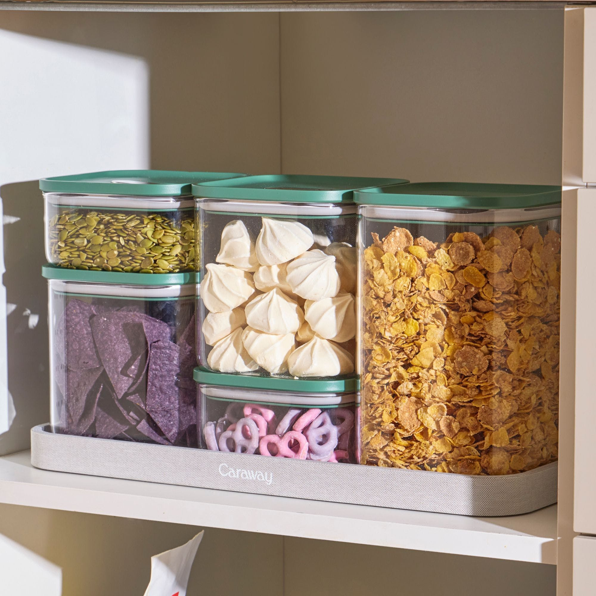 Caraway 5pc Airtight Storage Container Set in Sage I True Airtight Seal | Caraway