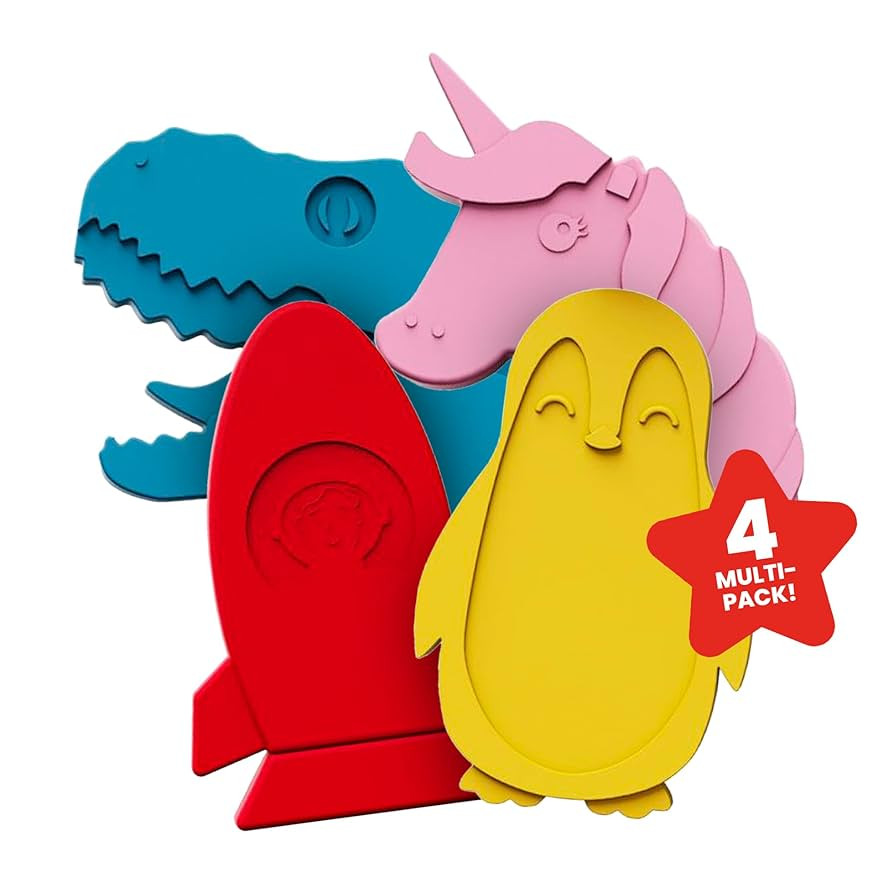 Multicolored Slim Ice Packs for Kids - 4-Pack, Long-Lasting - Reusable for Lunch Boxes, Bags & Co... | Amazon (US)