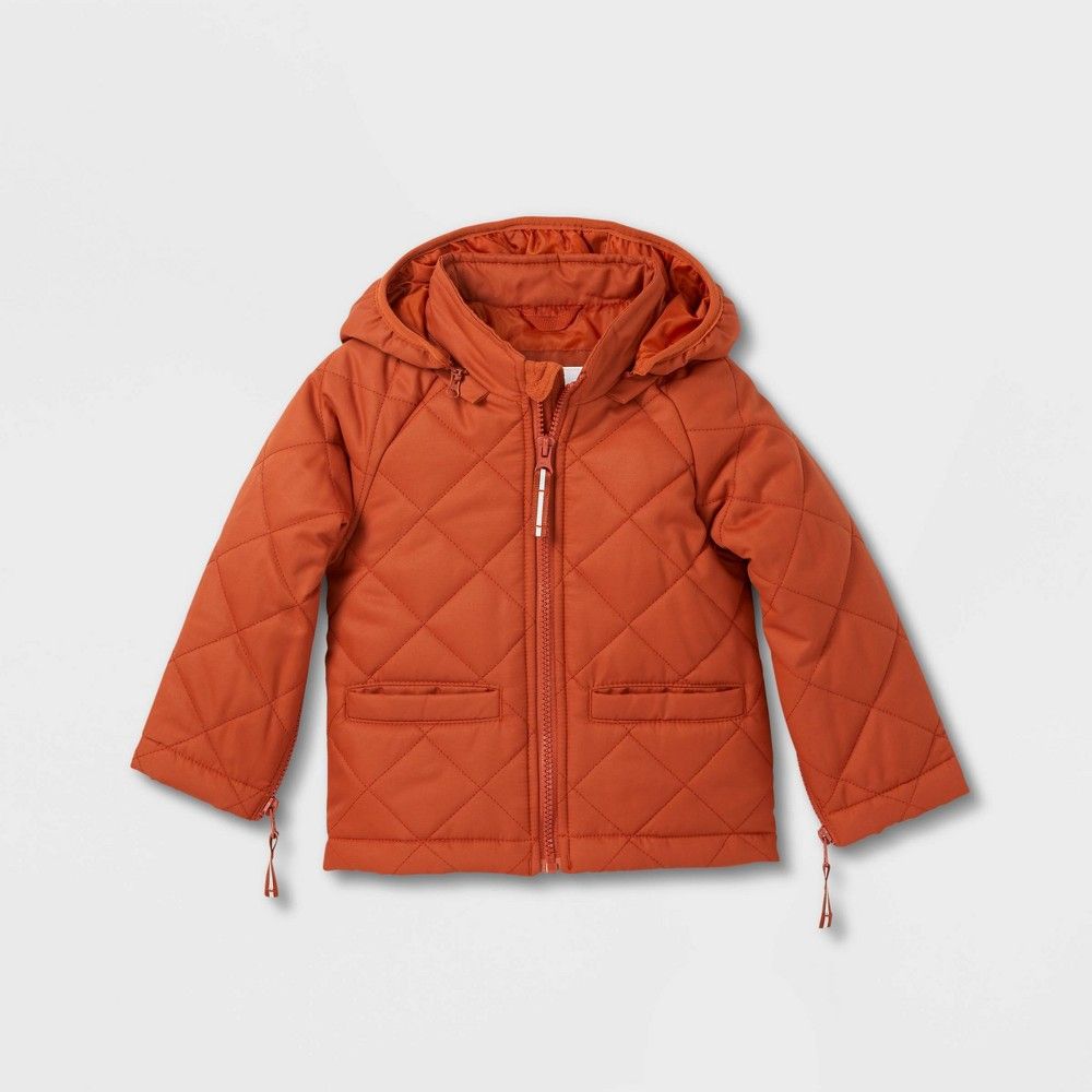 Toddler Quilted Jacket - Cat & Jack Cinnamon 3T, Red | Target