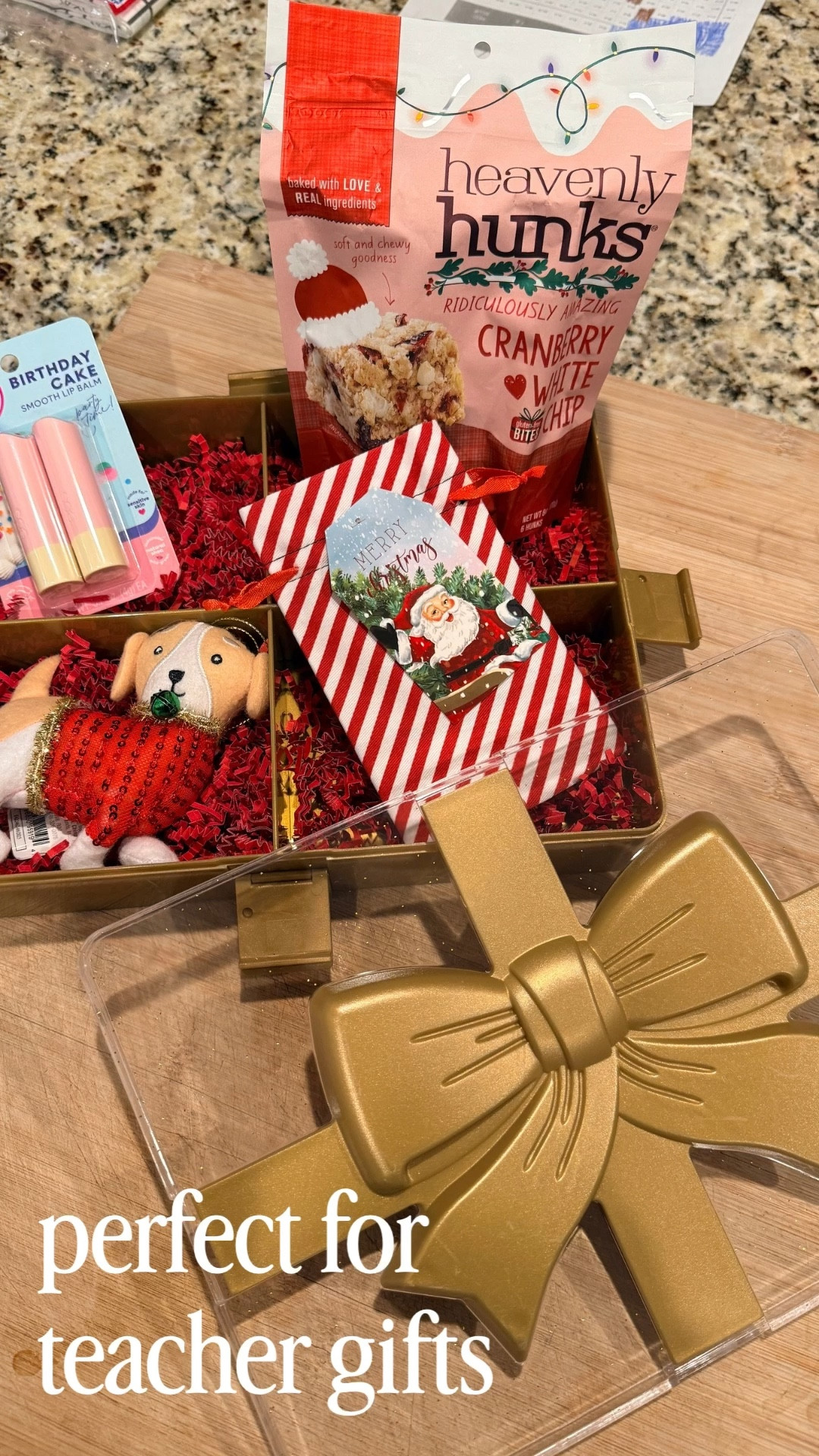 I love how versatile these Target boxes are. Only $9.99. They can be used for food or small gifts! Throw in a gift card with a lip balm, holiday dish towel and favorite candy for the perfect teacher gift. 

#LTKSeasonal #LTKHoliday #LTKGiftGuide
