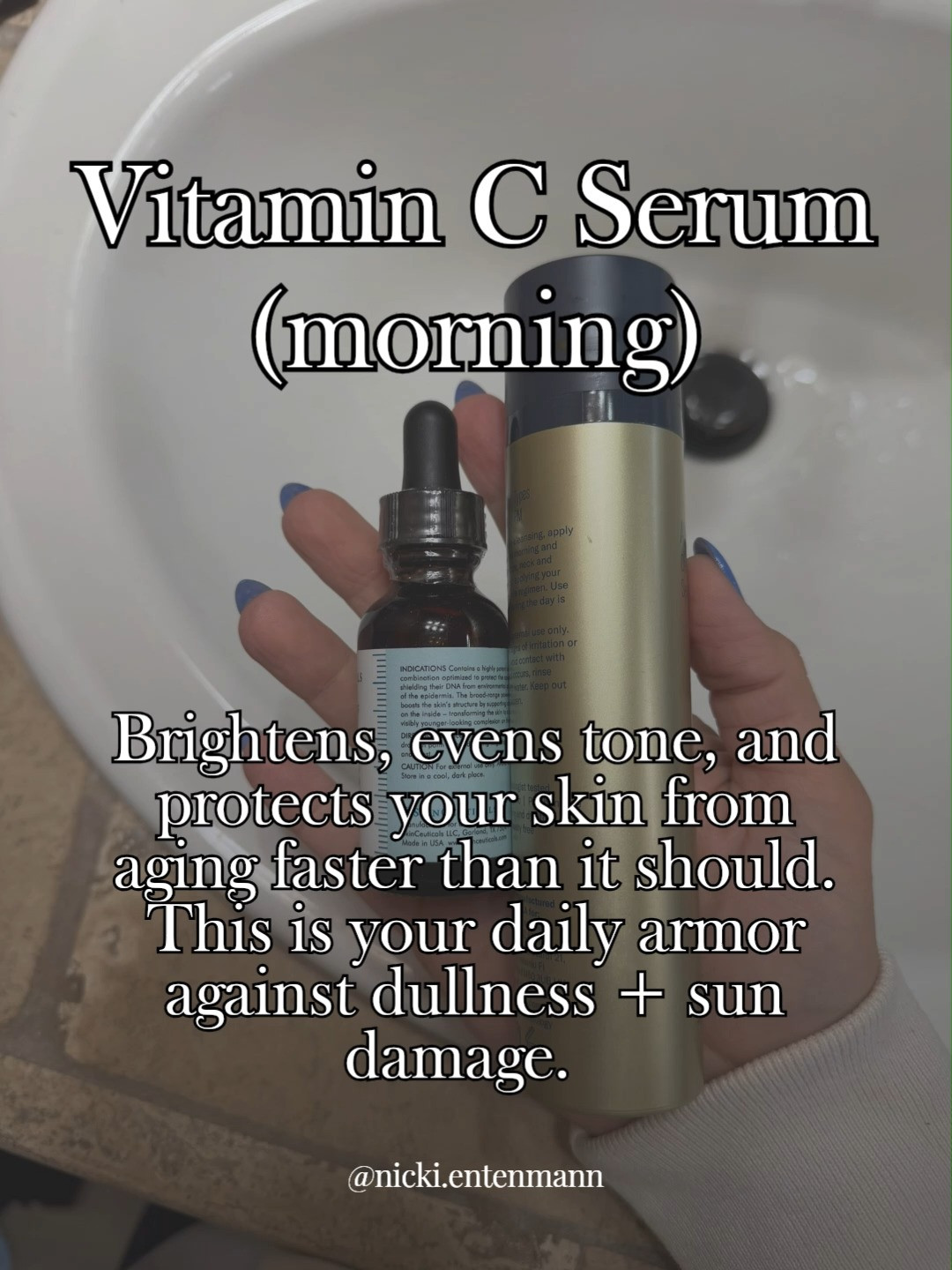 Morning armor for your skin. These vitamin C serum brightens, evens tone, and guards against dullness and sun damage so you glow smarter all day! ✨🌞💛
#vitaminCserum #brightskincare #evenskin #radiantskin #matureskin #antiaging #glowyskin #skincare #morningroutine #cleanbeauty 

 #LTKBeauty