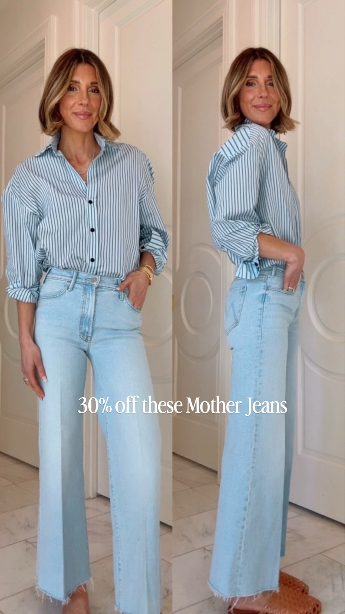 These jeans are 30% off this weekend! Linking both the regular and petite lengths. I'm wearing size 25 fit tts