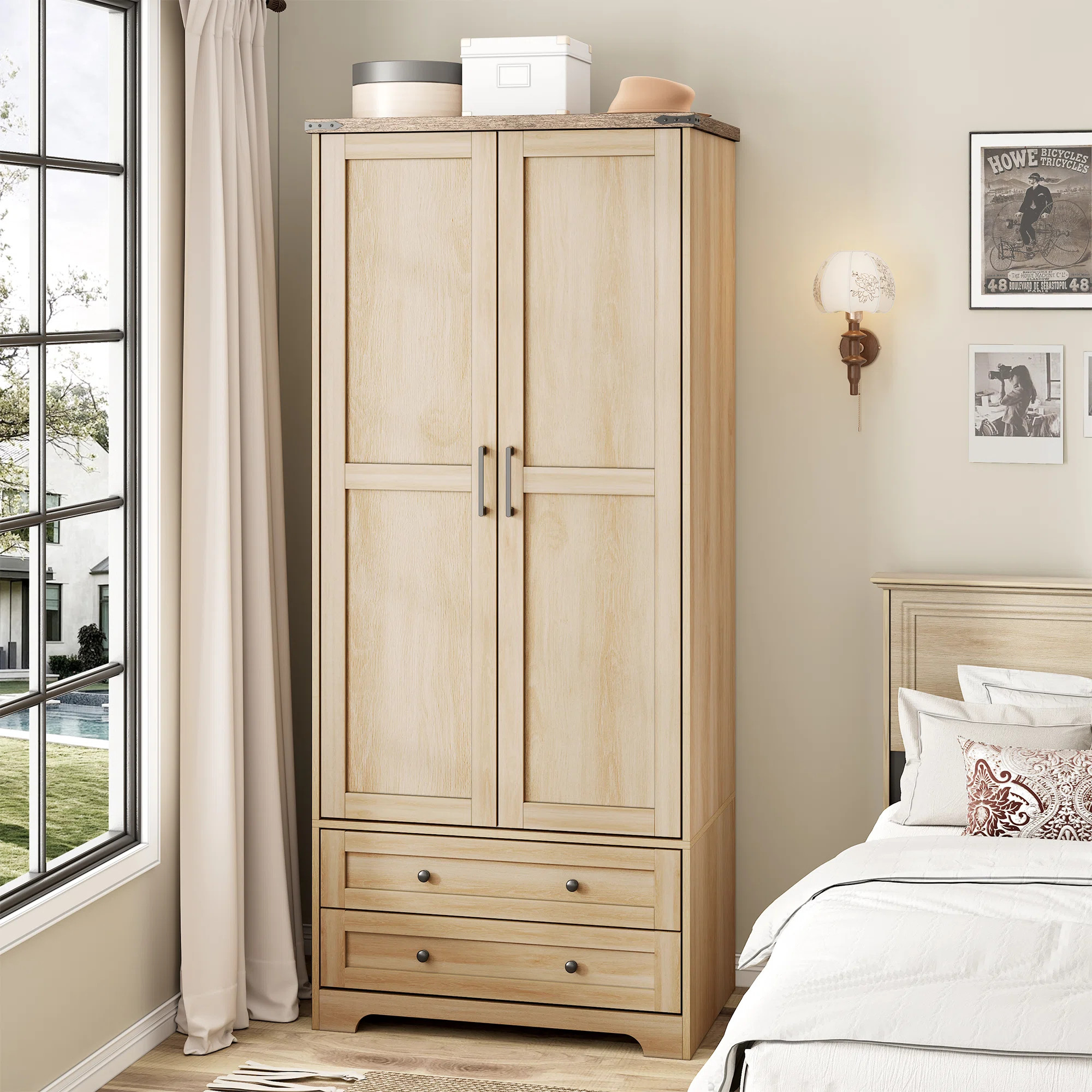 American Country Vintage Armoire | Wayfair North America