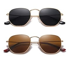 MEETSUN Polarized Hexagon Sunglasses for Women Men Polygon Square Sun Glasses UV400 Protection Me... | Amazon (US)