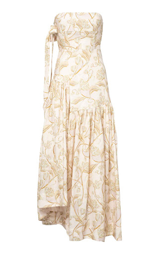 Palmarie Perla Asymmetric Pleated Cotton Maxi Dress | Moda Operandi (Global)