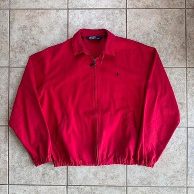 Vintage Polo Ralph Lauren Harrington Jacket Red Mens Medium Store Display | eBay | eBay US