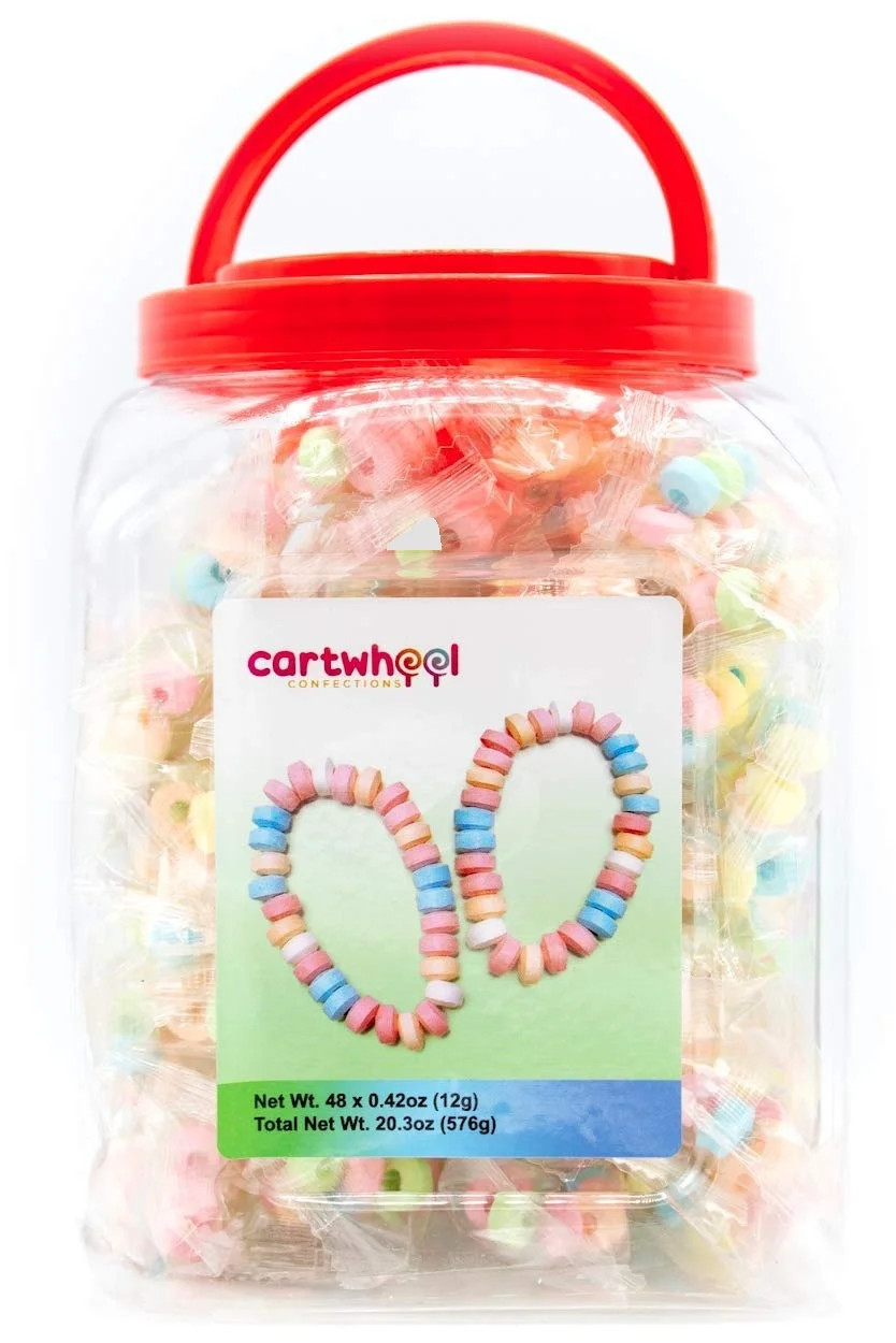 Cartwheel Confections 48 Candy Bracelets Individually Wrapped Bulk, Bracelet Candy Jewelry, Paste... | Walmart (US)