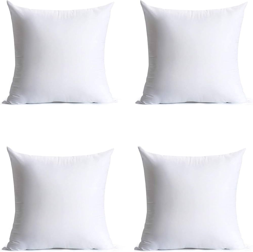 Calibrate Timing 18 x 18 inches Pillow Inserts, Set of 4 Hypoallergenic Brushed Microfiber Liner ... | Amazon (US)