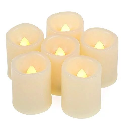 Flameless Flickering Led Votive Tealight Candles Battery Operated With Timer / 6 Hours On And 18 ... | Walmart (US)