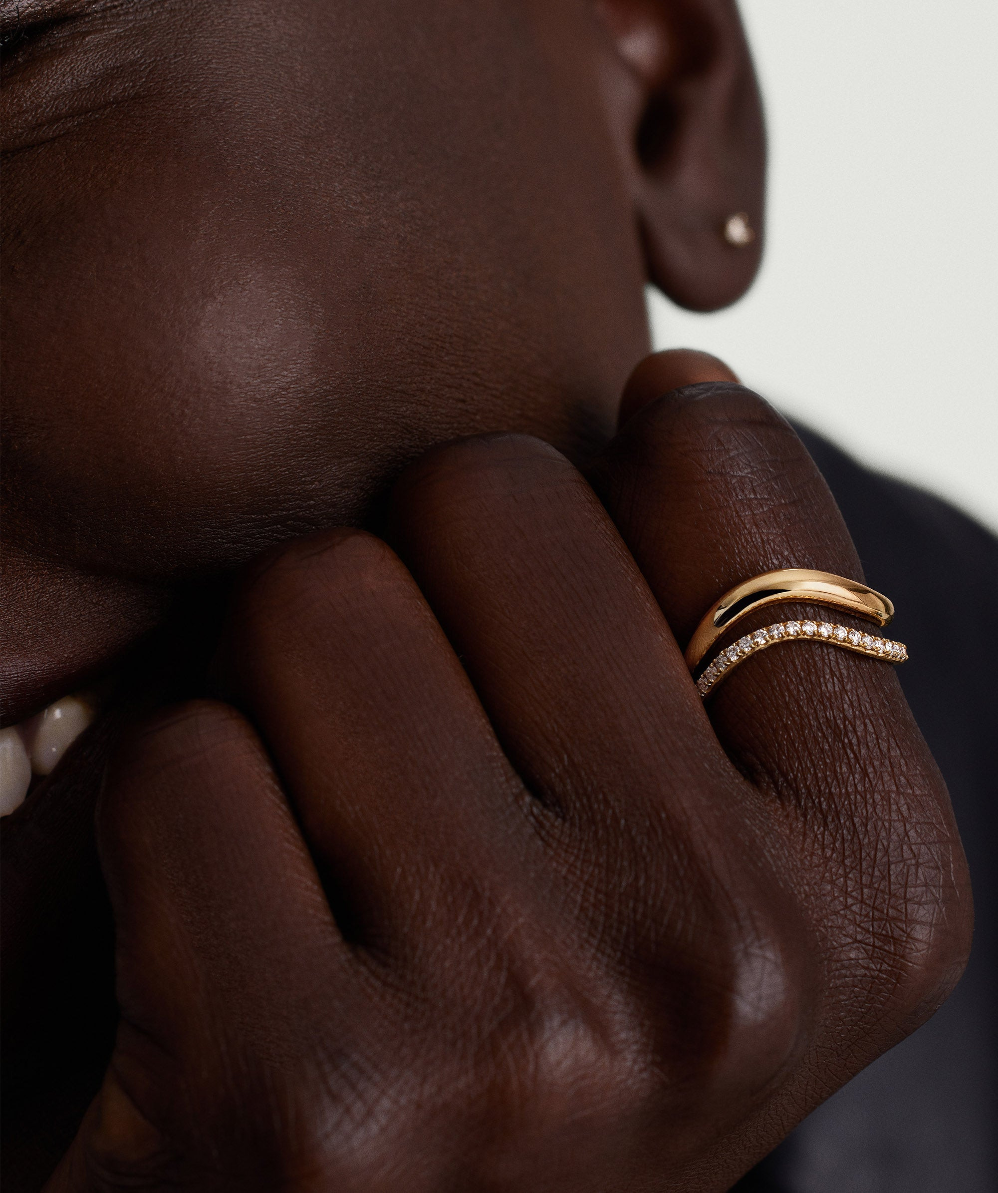 Dôme Figure Ring Pavé Diamond Bundle | Mejuri Fine Crew