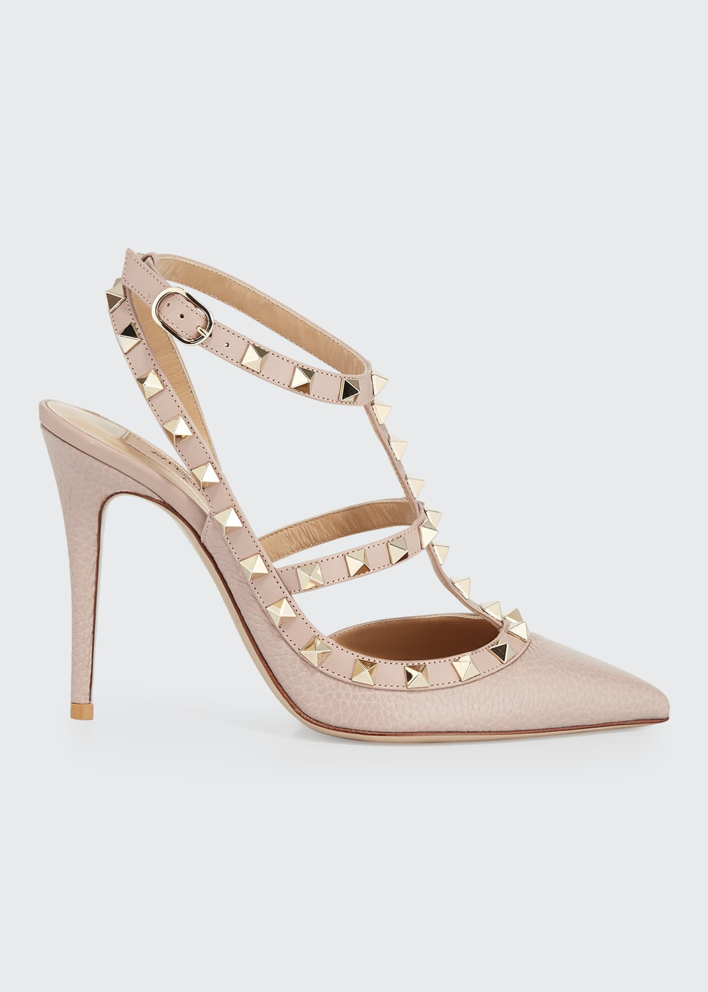Rockstud Leather Caged Pump | Bergdorf Goodman