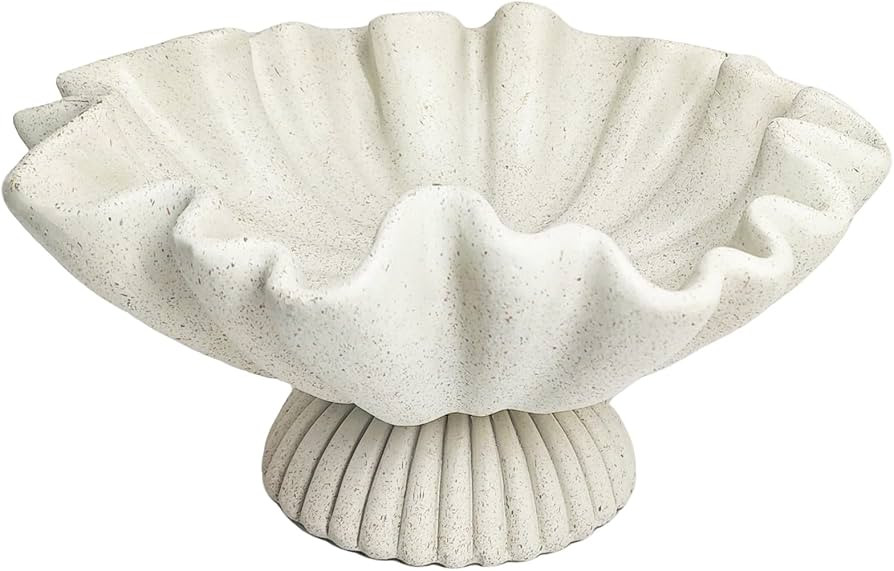 Decorative Bowl for Home Decor - Large Handmade Centerpiece Pedestal Bowl - 10" Key and Purse Wav... | Amazon (US)