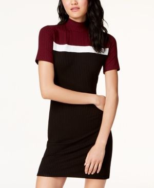 One Clothing Juniors' Mock-Neck Colorblocked Dress | Macys (US)