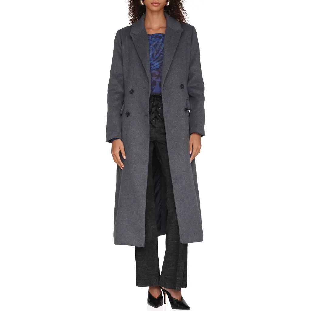 Avec Les Filles Relaxed Double Breasted Coat in Grey at Nordstrom Rack, Size Medium | Nordstrom Rack