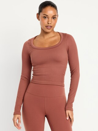 Exhale Seamless Fitted Rib T-Shirt | Old Navy (US)