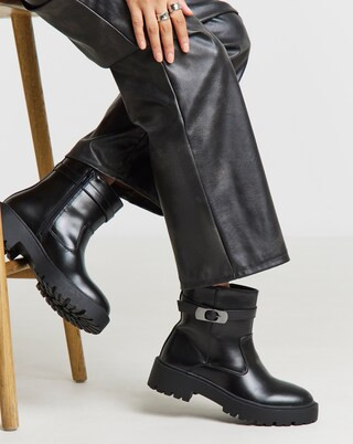 Megara Chunky Ankle Boot - Wide Fit (E) | Simply Be | Simply Be (UK)