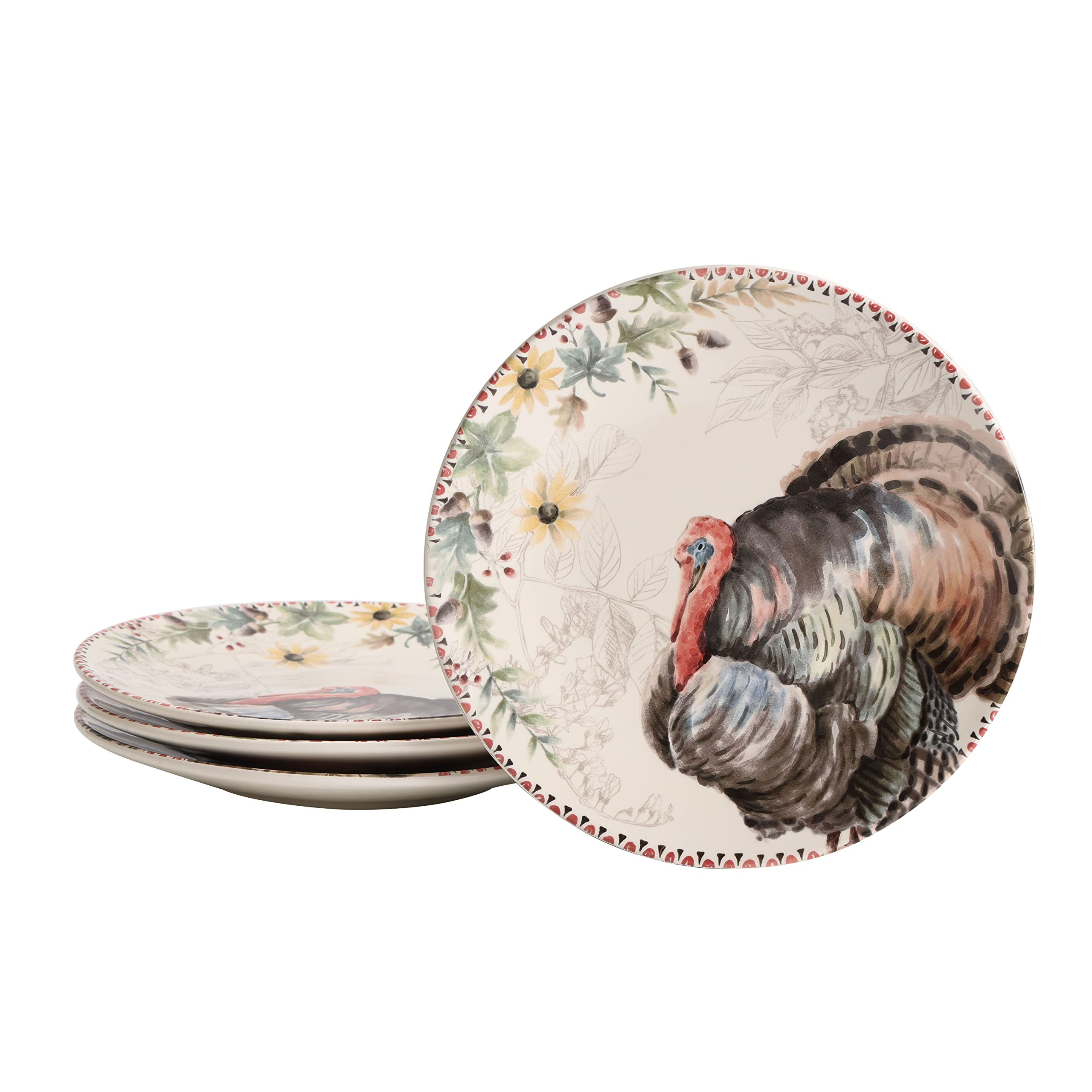 Bico Blessing Season Dinner Plates Set of 4, 11 Inch Large Ceramic Plates for Pasta, Steak, Styli... | Amazon (US)