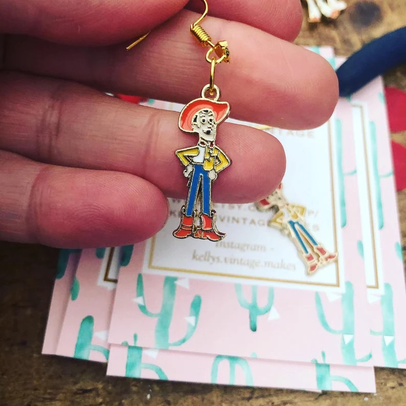 EARRINGS Woody Earrings Enamel Novelty - Etsy | Etsy (US)